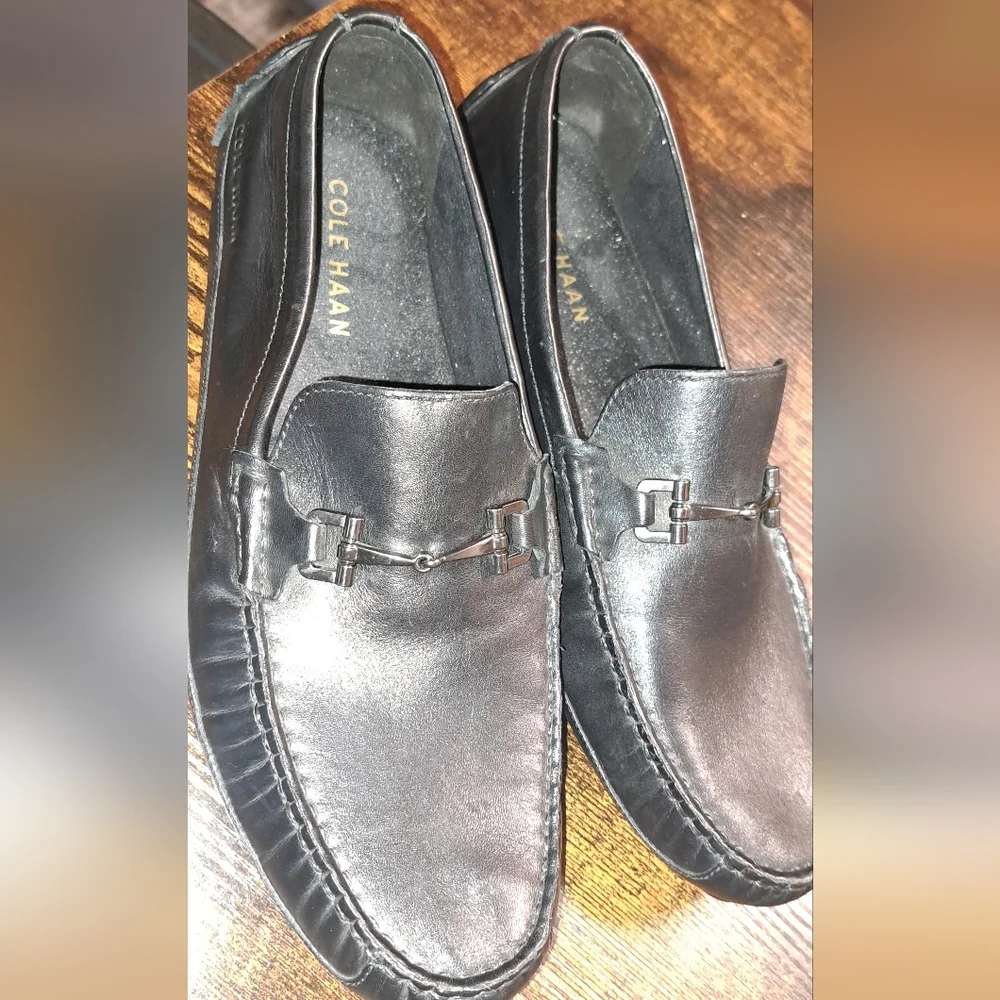 Cole Haan Wyatt Horsebit Loafers Dress Shoes Mens Black Leather Slip On  10.5M